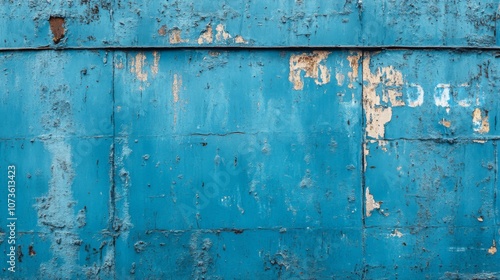 Blue Weathered Metal Surface