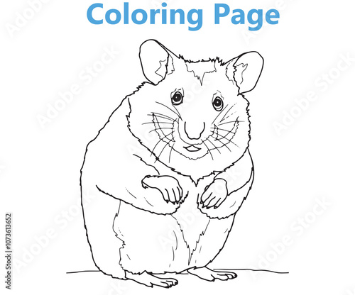 Hamster Coloring Page for kids 001