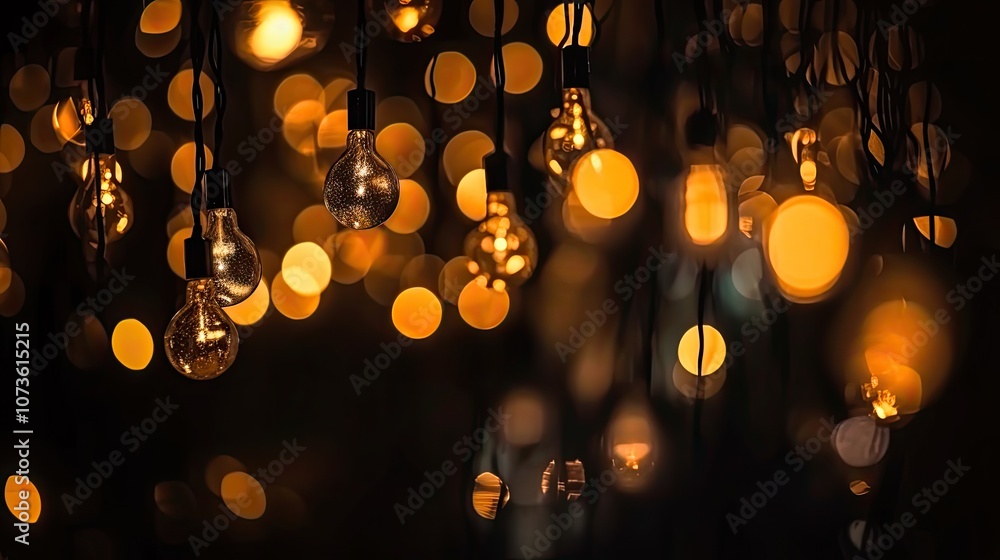 Christmas Lights with Bokeh, Warm Festive Holiday Glow, Abstract New Year Background with Golden Lights for Seasonal Celebrations Christmas Lights with Bokeh, Warm Festive Holiday Glow, Abstract New Year Background with Golden Lights for Seasonal Celebrations
