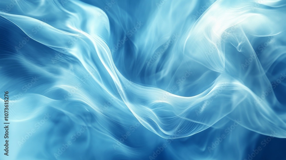 Obraz premium Mystical Blue Smoke Art