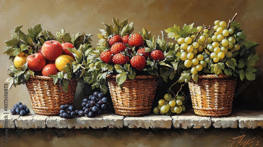Still Life with Fruits and Baskets Still Life with Fruits and Baskets