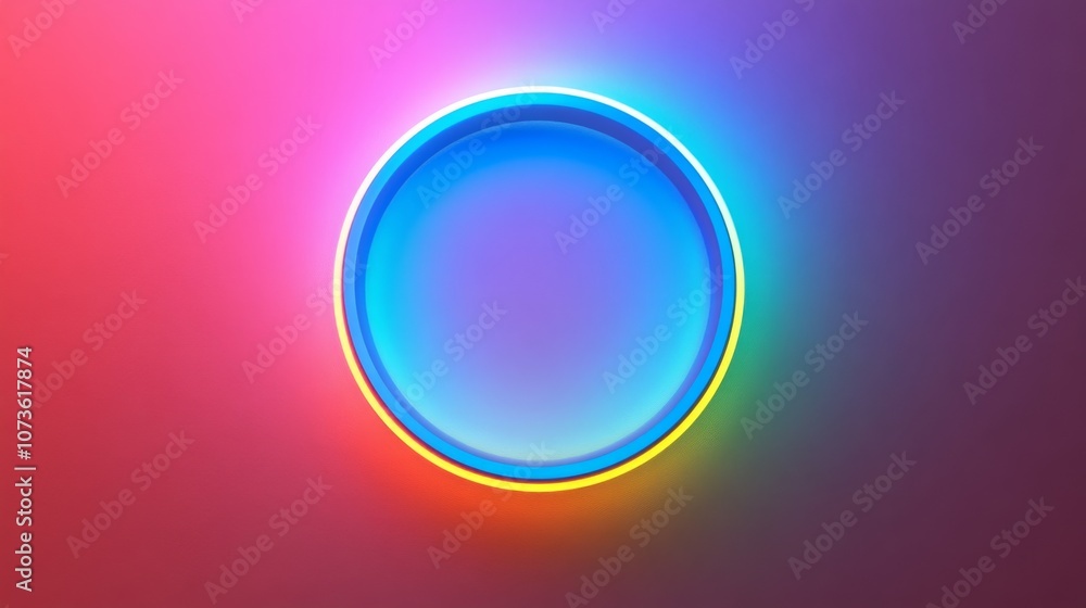 Fototapeta premium Abstract Neon Circle