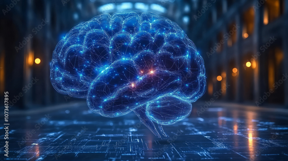 Future artificial intelligence brain-computer interface technology background Future artificial intelligence brain-computer interface technology background