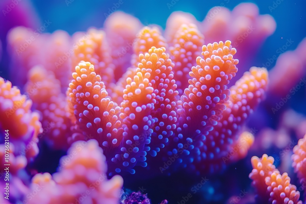 Vibrant Coral Reef Close Up Underwater Macro Photography Vibrant Coral Reef Close Up Underwater Macro Photography