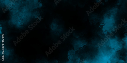 Fog or blue smoke color isolated background, Abstract smoke wallpaper background for desktop, old vintage textured border design with smoke floating, Color powder splash.