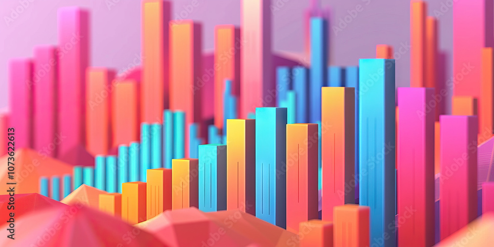 An area chart fills in spaces beneath bars, revealing the cumulative effect of changes. (Pastel) An area chart fills in spaces beneath bars, revealing the cumulative effect of changes. (Pastel)