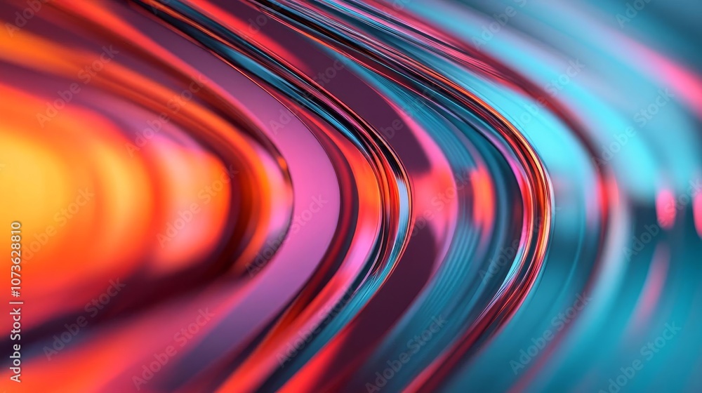 Close-up of an abstract object reflecting intense artificial light, high-contrast and sleek design Close-up of an abstract object reflecting intense artificial light, high-contrast and sleek design
