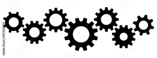 gear wheels reflecting machine, engineering, maintenance, service, support etc concept.