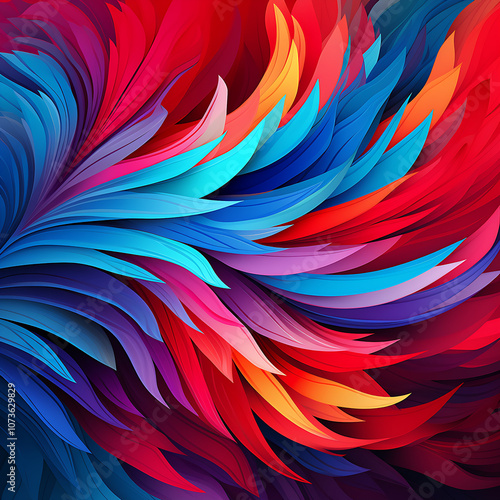 trendy abstract fractal background with waves with gradient color