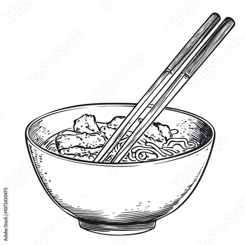 Ramen bowl illustration