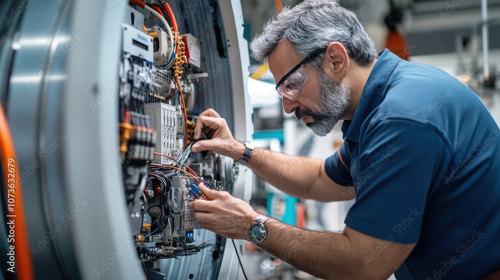 An engineer inspecting machinery to ensure optimal performance and safety standards.