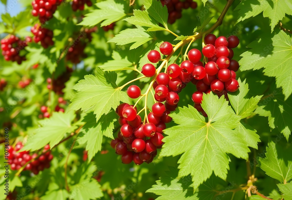 Red Berries on Green Bush Close Up of Nature s Bounty Red Berries on Green Bush Close Up of Nature s Bounty