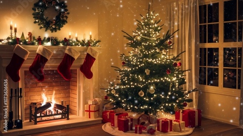 Wallpaper Mural Christmas Tress and lights Torontodigital.ca