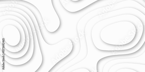 Abstract luxury white modern 3d papercut background. Minimal abstract vector wave carve diamond topography line circle creative topography map circle and wave line smooth multilayer pattern. papercut.