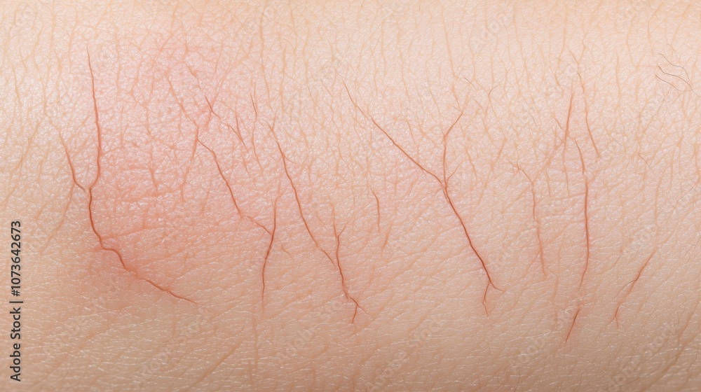 Fototapeta premium Closeup of human skin, a detailed look at texture, complexion, and health