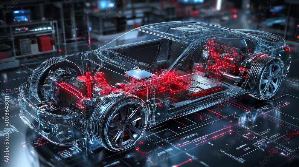 Image picture, virtual electro control unit, header, ecus, cloud, automotive, website picture, AI Generative Image picture, virtual electro control unit, header, ecus, cloud, automotive, website picture, AI Generative