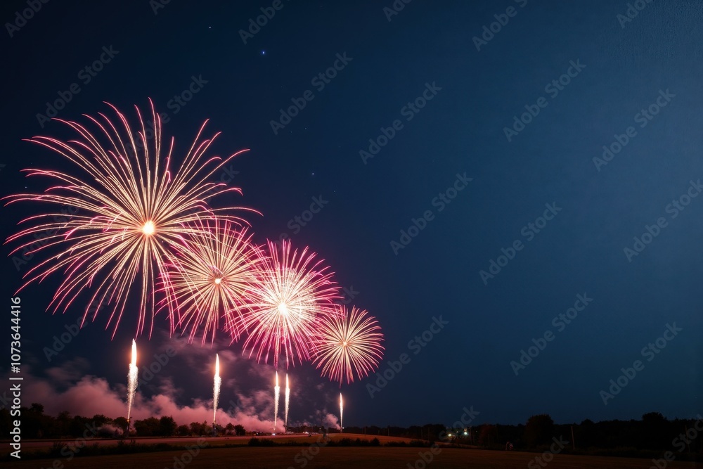 Vibrant Night Sky Illuminated by Spectacular Fireworks Display, Perfect for Celebrations and Festive Occasions Vibrant Night Sky Illuminated by Spectacular Fireworks Display, Perfect for Celebrations and Festive Occasions