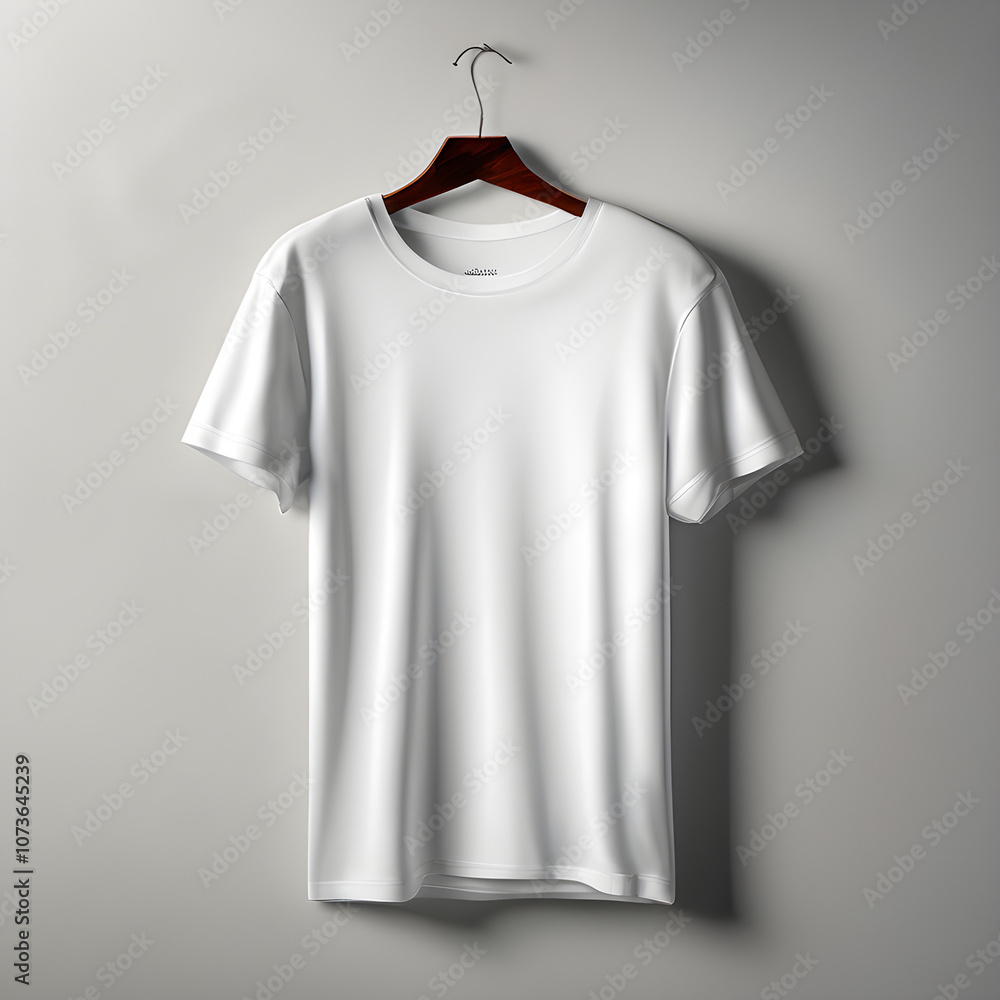 A sleek and modern t-shirt mockup in white, with front and back views, perfectly positioned under professional studio lighting for a crisp A sleek and modern t-shirt mockup in white, with front and back views, perfectly positioned under professional studio lighting for a crisp