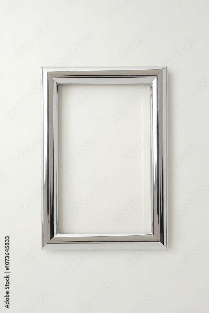 A sleek and modern silver picture frame with a simple and elegant design. A sleek and modern silver picture frame with a simple and elegant design.