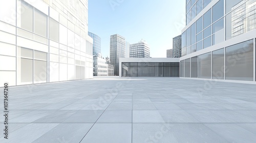 Wallpaper Mural Modern Cityscape with Open Plaza Torontodigital.ca