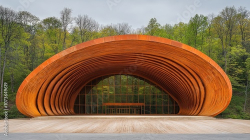 Spacious art gallery with natural lighting, minimalist interior