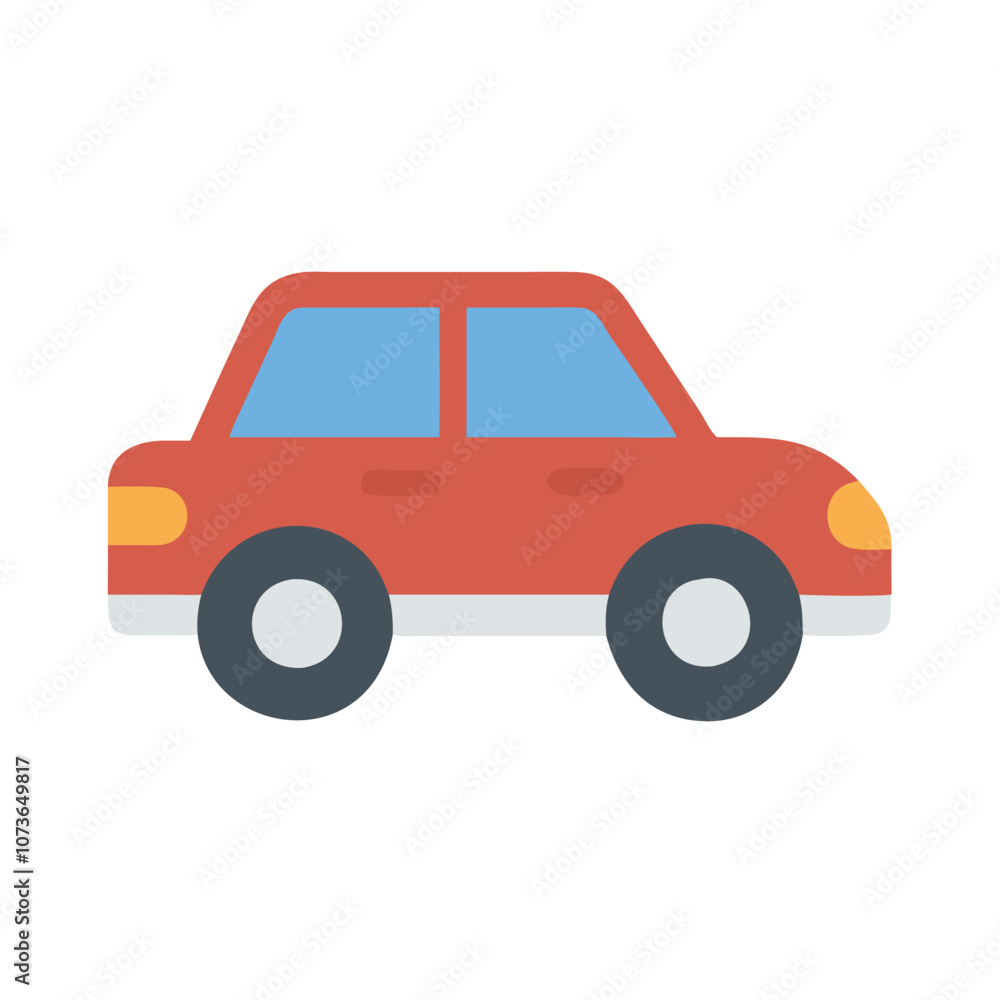 Red compact car vector side view, Flat vector illustration of a red compact car shown in side profile, isolated on a white background.
Red compact car vector side view, Flat vector illustration of a red compact car shown in side profile, isolated on a white background.