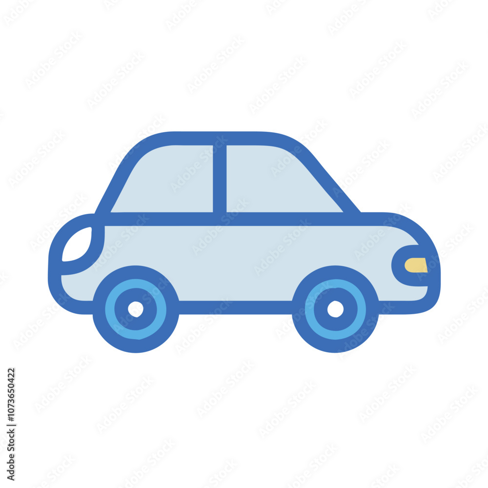 Blue compact car vector side profile, Flat vector illustration of a blue compact car shown in side view, with simple lines and a modern design.
Blue compact car vector side profile, Flat vector illustration of a blue compact car shown in side view, with simple lines and a modern design.