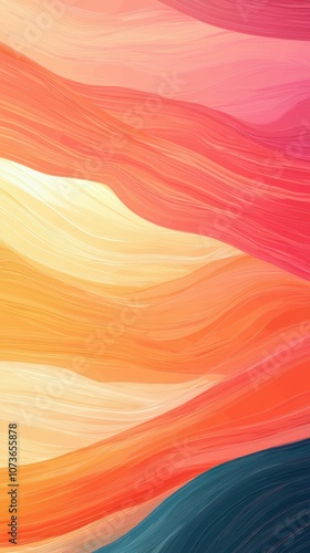 Explore the beauty of an abstract sunset gradient in warm brushstrokes