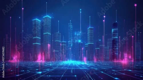 5G, 6G, Big data wireless network, high speed internet, cloud computing or connect diagram technology, Data storage, service, synchronize, online, financial, Connectivity global, smart city, Gen AI