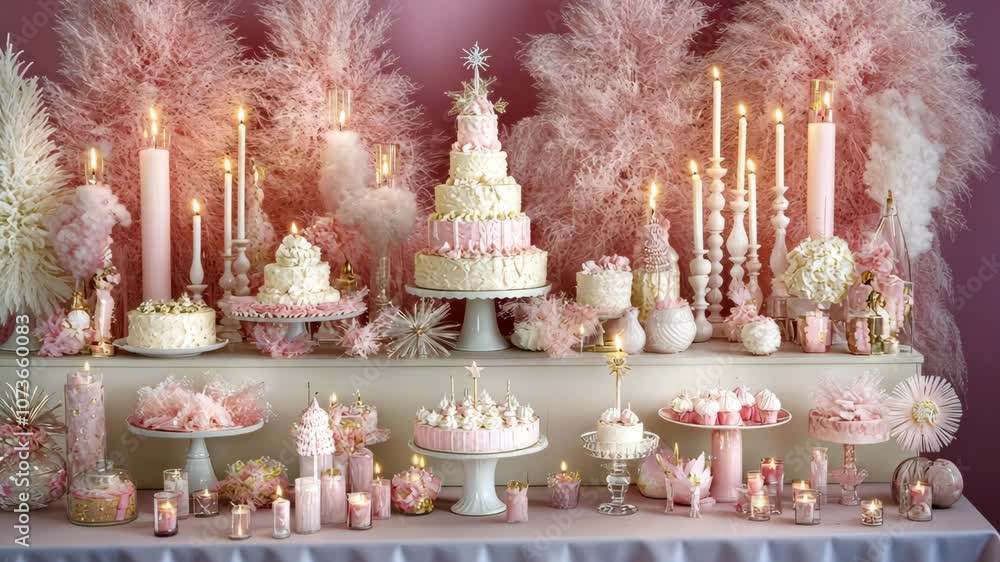 a tall, white cake decorated with delicate pink flowers a tall, white cake decorated with delicate pink flowers