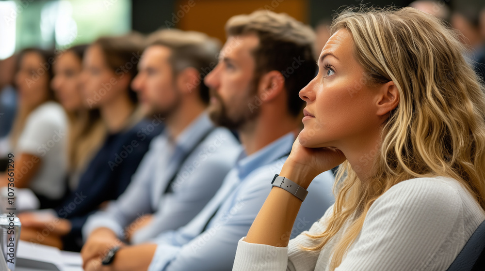 Business Training Seminar with Audience in Conference Setting Business Training Seminar with Audience in Conference Setting