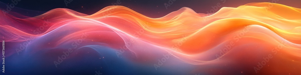 Obraz premium Abstract waves of vibrant colors creating a dynamic visual flow.