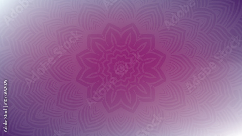 Round mandala on dreamy peach fuzz gradient background. Translucent mesh pattern in the form of a mandala. Mandala with floral patterns.Gradient background with round mandala.Vishal 
