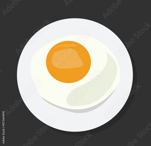 Illustration of sunny side up egg food