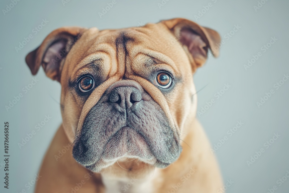 Close-up of a pensive bulldog with soulful eyes Close-up of a pensive bulldog with soulful eyes