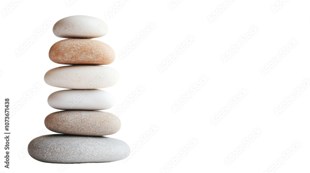 Round river stones on a transparent background Round river stones on a transparent background