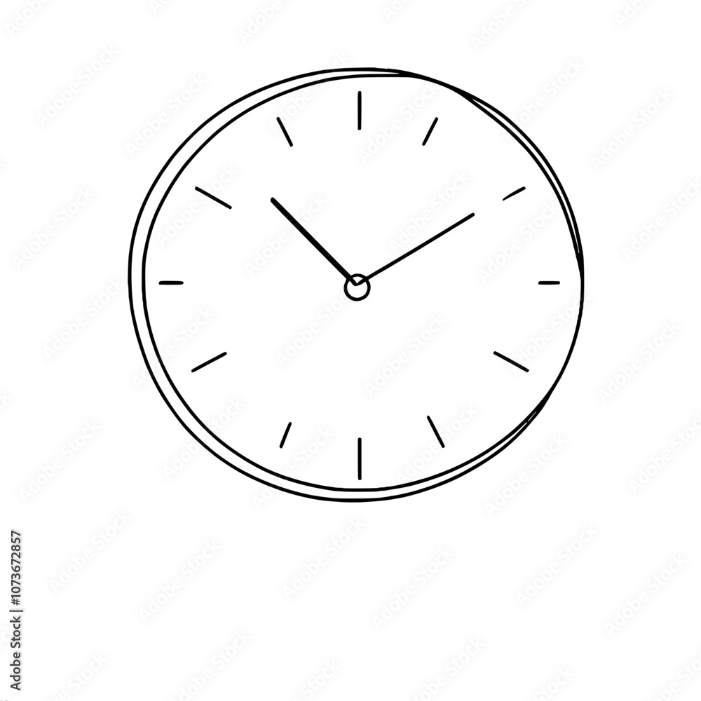Minimalist wall clock displaying eleven o'clock on neutral background Minimalist wall clock displaying eleven o'clock on neutral background