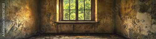 Dusty Forgotten Room: A dusty and abandoned room, revealing clues about its mysterious past. photo