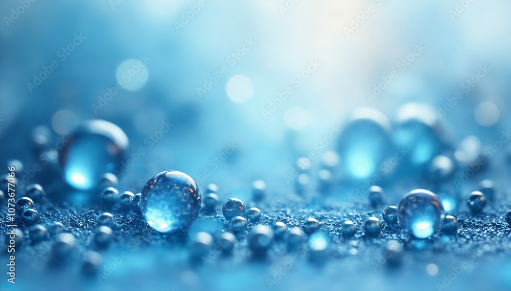 Blurred Watercolor Background in Blue Tones with Beads Blurred Watercolor Background in Blue Tones with Beads