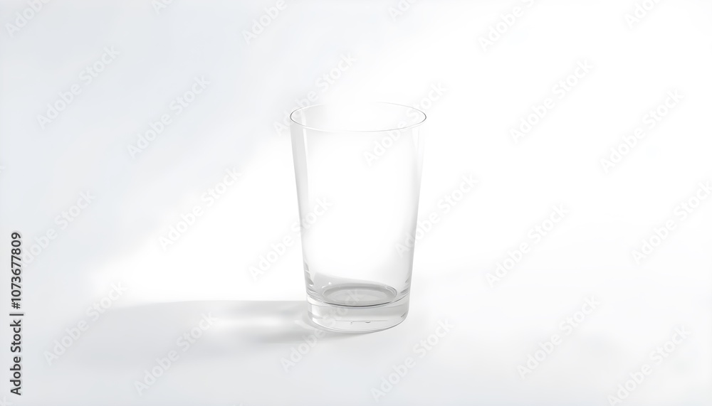 Empty Glass on a White Background Empty Glass on a White Background