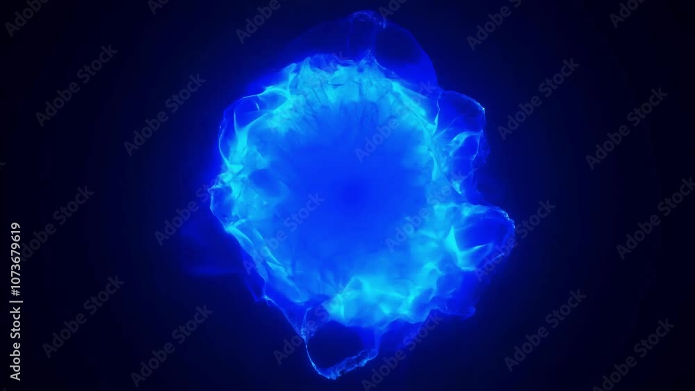 A dynamic blue energy sphere pulses and emits light against a dark background, symbolizing power and mystery. Ideal for abstract and futuristic concepts. A dynamic blue energy sphere pulses and emits light against a dark background, symbolizing power and mystery. Ideal for abstract and futuristic concepts.