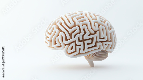 Intricate Maze Brain Model Representing Cognitive Complexity