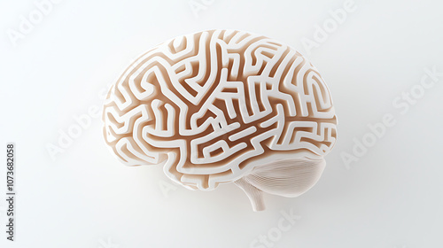 Intricate Maze Brain Model Representing Cognitive Complexity