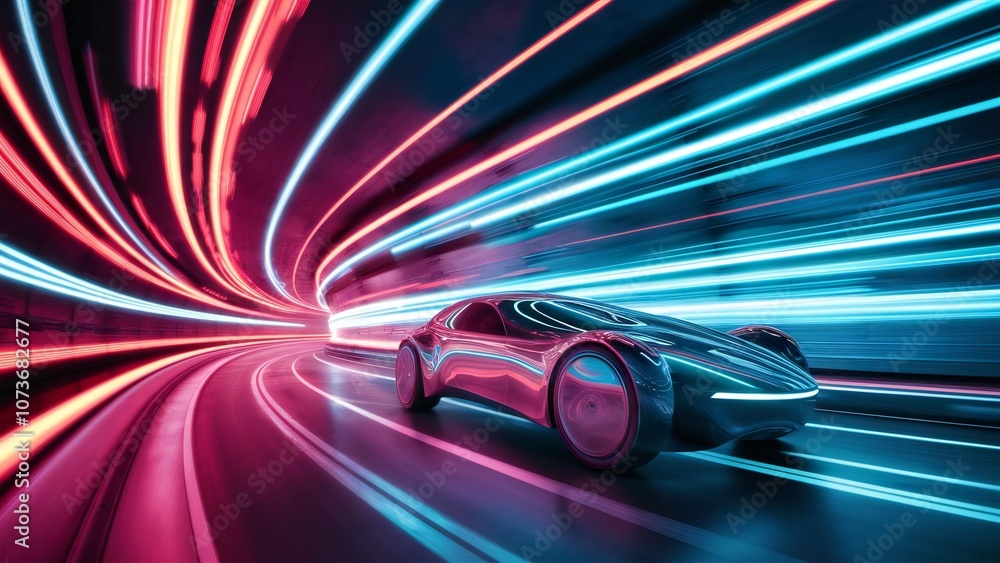 motion blur of colorful lights in tunnel speed technology high energy vibrant futuristic look motion blur of colorful lights in tunnel speed technology high energy vibrant futuristic look