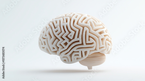 Intricate Maze Brain Model Representing Cognitive Complexity