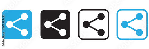 Set of share vector icon. Arrow symbol. button connection illustration sign collection.
