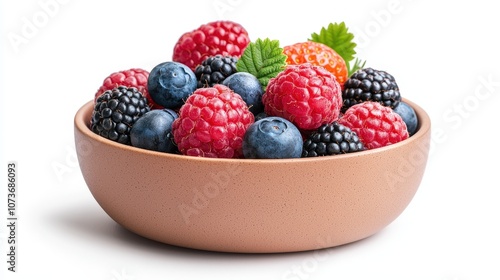 Vibrant Bowl of Mixed Berries Bursting with Antioxidants, Perfect for Healthy Snacks and Smoothies, Showcasing Colors of Raspberries, Blueberries, and Blackberries for Nutrition Lovers