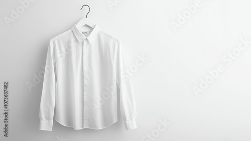 white shirt on hangers