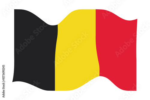 Flag of Belgium. Belgian national symbol in official colors. Template icon. Abstract vector background