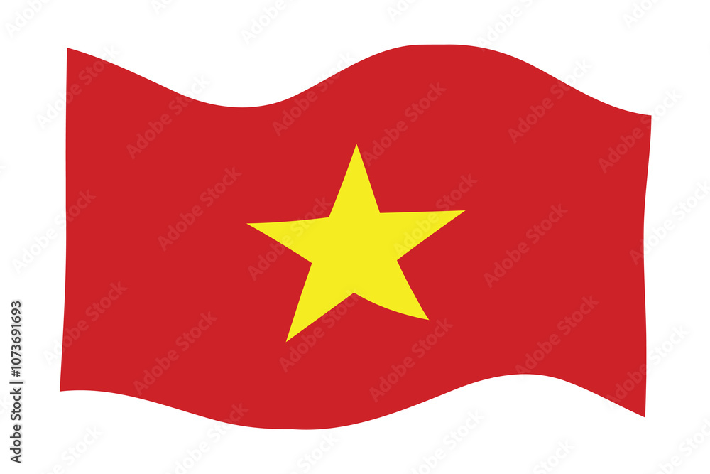 Flag of Vietnam. Vietnamese national symbol in official colors. Template icon. Abstract vector background Flag of Vietnam. Vietnamese national symbol in official colors. Template icon. Abstract vector background